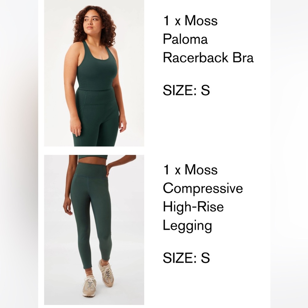 Bundle - Girlfriend Collective Paloma Bra and High-Rise Leggings in Moss